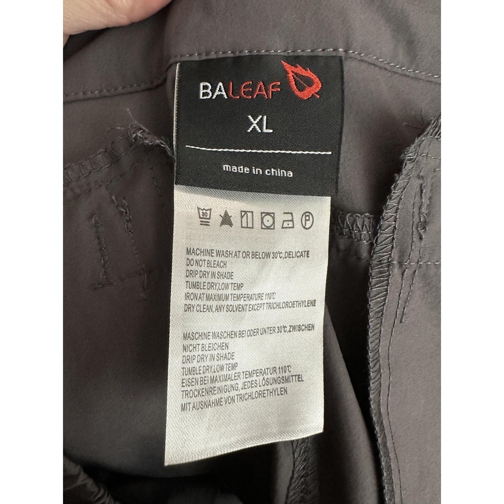 Baleaf Shorts Mens XL Gray Stretch Hiking Golf Athletic Quick Dry Performance - Picture 3 of 10